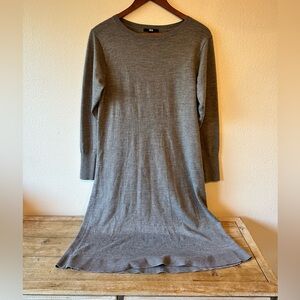 Uniqlo Gray Long Sleeve Knit Dress Size Large